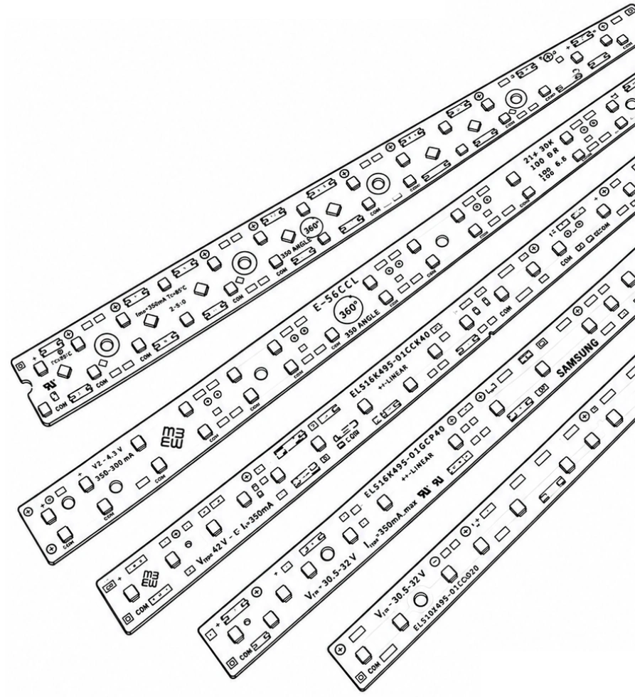 Lineer LED modüllerinin şematik gösterimi