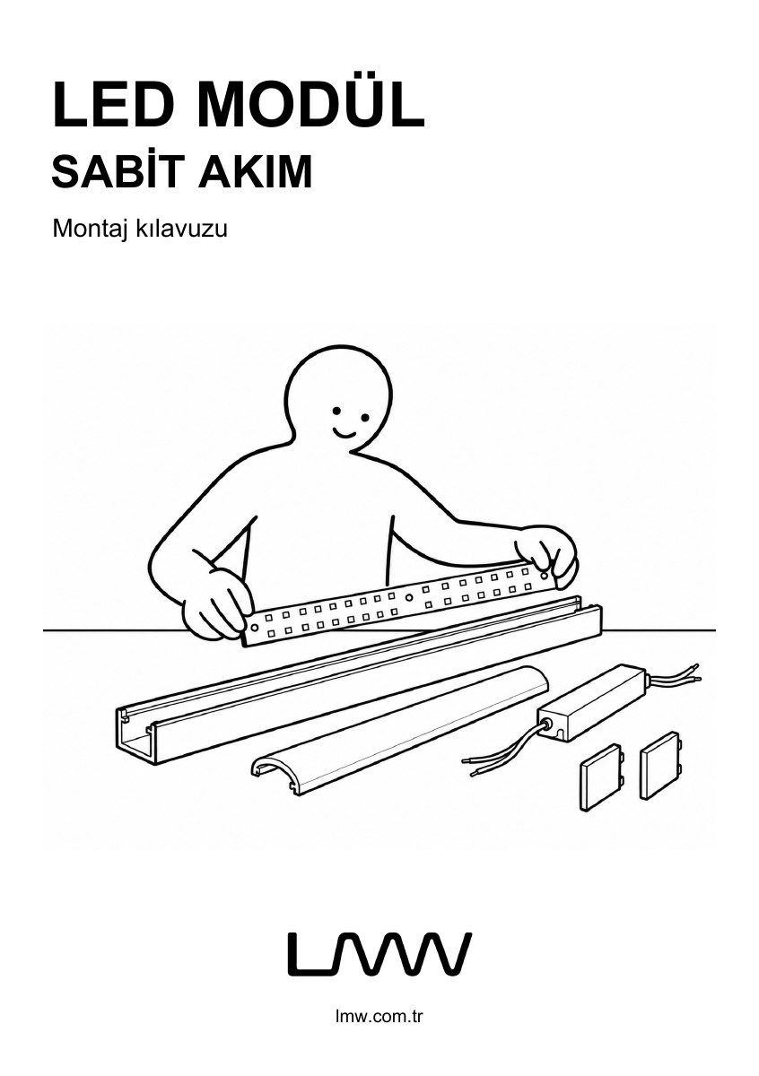 LMW sabit akım LED modül bağlantı kılavuzu kapağı
