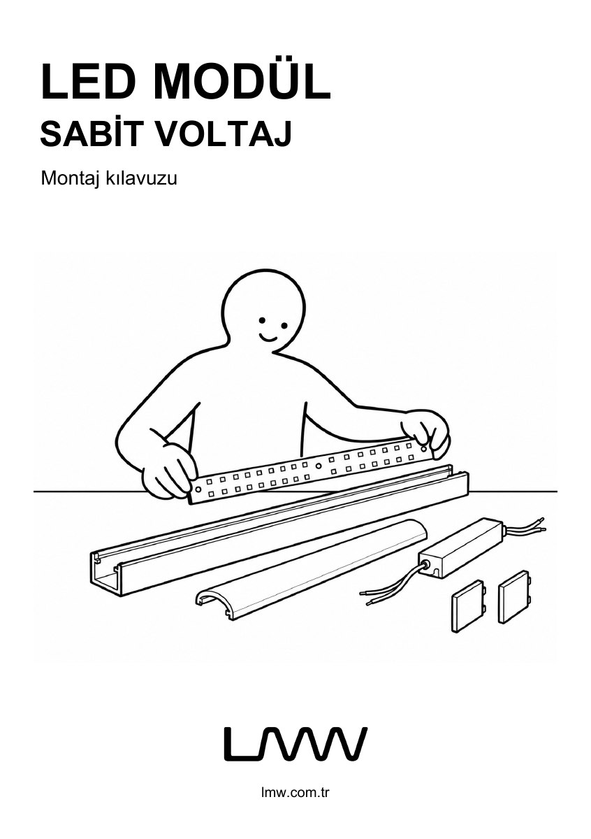 LMW sabit voltaj LED modül bağlantı kılavuzu kapağı